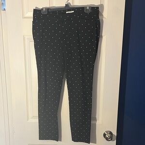 Old Navy Pixie Black Pants with White Dots
